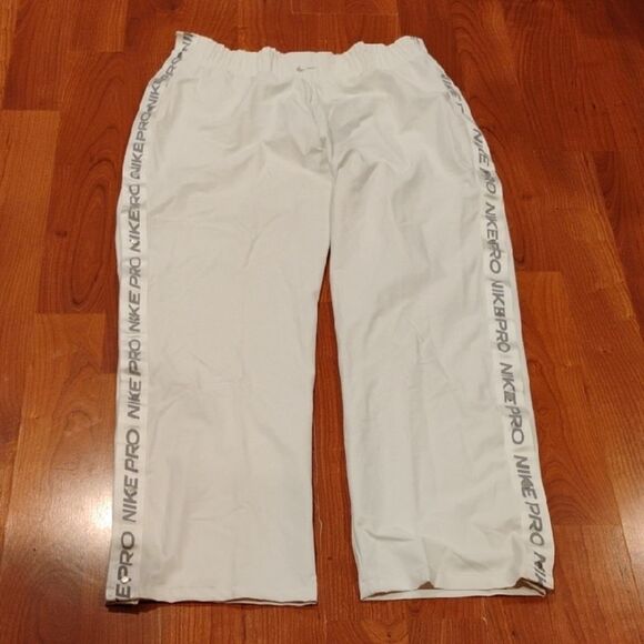 Nike Pro White Track Pants - Picture 1 of 4
